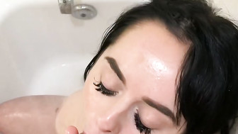 Naughty white girl sucking BBC