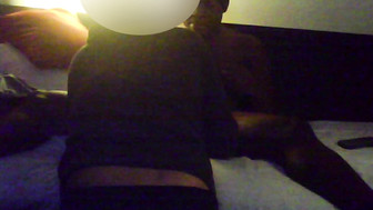 Black Dom getting ready using his sub boy husband