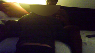 Black Dom getting ready using his sub boy husband