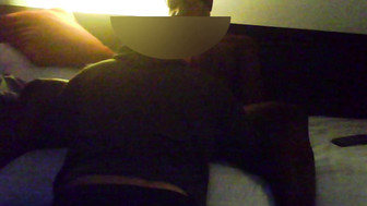 Black Dom getting ready using his sub boy husband