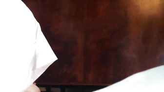 PAWG blonde threesome with two big black cocks