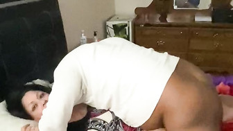 Black bull fucks Latina Hotwife while husband records