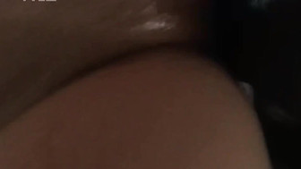 Sexy white babe was getting that BBC bareback in her bald pussy