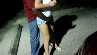 Naughty parking lot whore