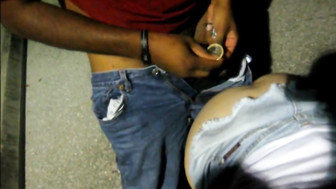 Naughty parking lot whore