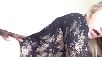 Big black cock for pretty white chick