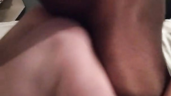 Wife fucks black cock while husband films