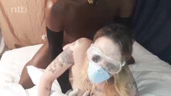 Horny white babe gets fucked and impregnated by her hung black lover