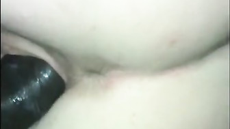 BBC destroys petite white creamy pussy in the car