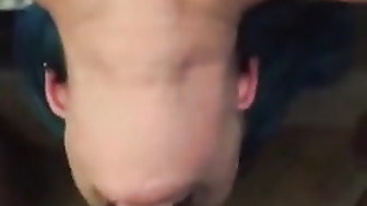 Massive BBC uses white girl's throat like its her pussy