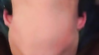 Massive BBC uses white girl's throat like its her pussy