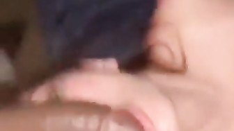 Redhead teen swallows BBC balls deep