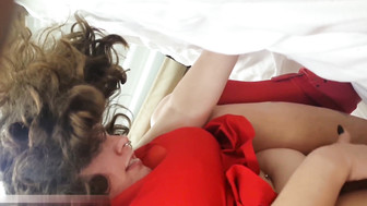 Thick ass wife plays with her toys and takes BBC