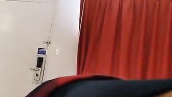 Greedy cocksucking slut swallows my juice in hotel room