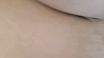 Petite white babe gets messy load of sticky black cum on her flat belly