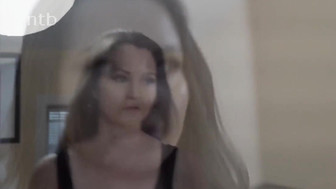 Curvy white mom in black stockings gets that BBC in her ass and in her mouth