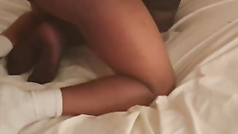 Husband jerks while bbc fuck his wife