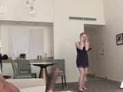 Skinny and petite blond white teen gets impregnated by that enormous black dong