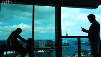 Cuckold white wife was having an adventure in front of her husband