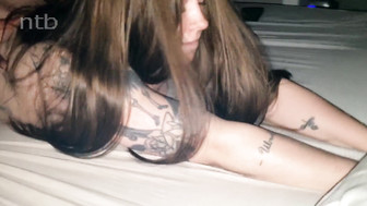 Husband cleans his wife's pussy after hung black stud impregnated her