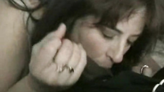 Elizabeth sucking a huge black cock