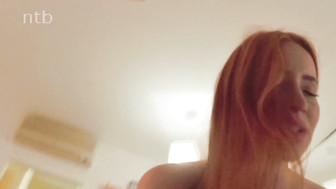 A good massage for a red-haired beauty