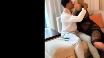 Cuckold wife jumps on BBC and gets it balls deep while hubby was wanking