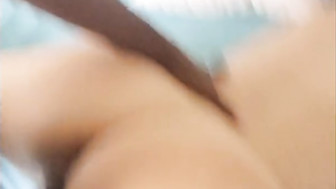 Hot girl with her black bf until her parents came home