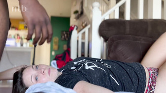 Cuckold white wife fucks big black cock and gets filled with black cum