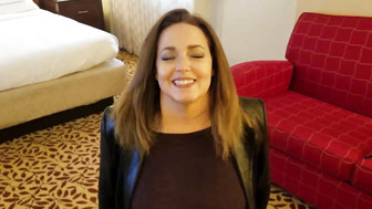 Horny lovers take turns and shower that sexy white MILF with cum