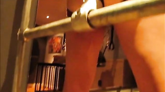 Cuck slave impaled on BBC dildo