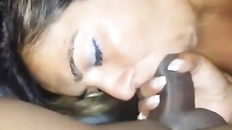 HOT LATINA  sucking that BBC