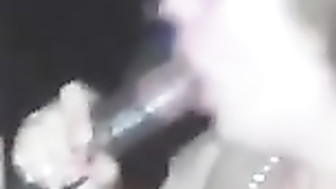She sucks black bull's cock and gets a nice treat