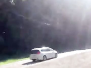 Cheating Girlfriend Fucking BBC Outside on Side of Road