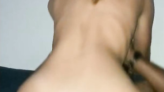 Amateur hotwife takes black cock after party