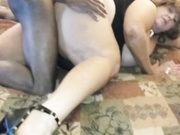 BBW fucked with legs spread wide and hard