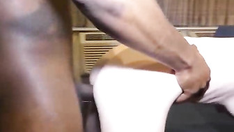 In Vegas, honey I want you to work that Big Black Cock and swallow his cum at the end