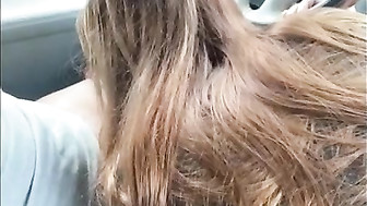 Blonde Wife Sucking and Fucking Black Love in Car and Driving Home