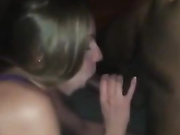 Blonde Hotwife Fucking Black Men at Home in a Threesome in front of Hubby