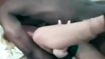 Submissive Blonde Wife Fucking Black Man in Front of Husband