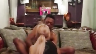 Sexy Blonde Hotwife Fucking Her Black Man and Loving It