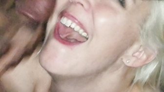 Greedy Slut sucks multiple Black cocks at a sex party near San Francisco