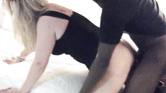 Blonde Hotwife Getting Dicked Good by Her Black Lover