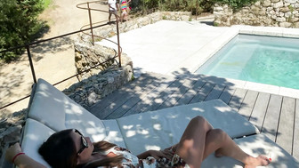 QOS Friend Cuckolds Hotwife with Her Black Lover by The Pool