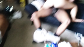 Sex Kitten sucking and riding on a Big Black Cock