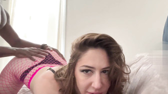 Cuckold white wife shows her hubby how real man fucks