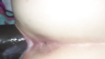 BBC destroys blonde while cuck watches