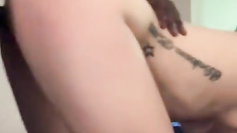 Filling her little pussy with BBC