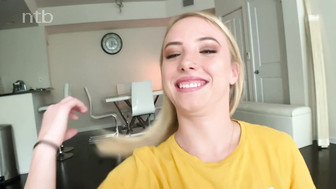 Blond teen white babe gets fucked and creamed by that huge BBC