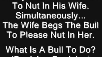 Wife wants bulls cum